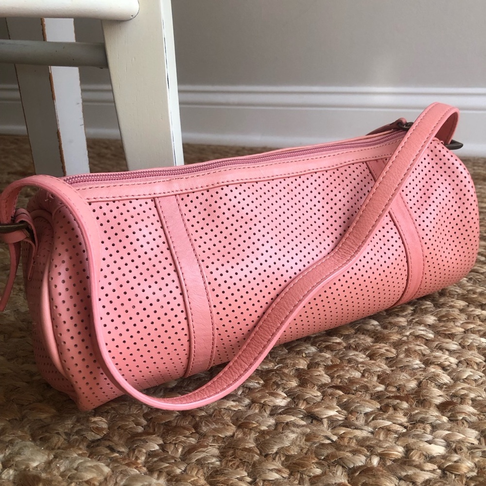 New: Latico Leathers Perforated Barrel Bag.